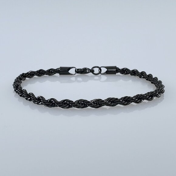 Amazon.com: RANKEEF Black Bracelets for Men Chain - 2pcs  8\